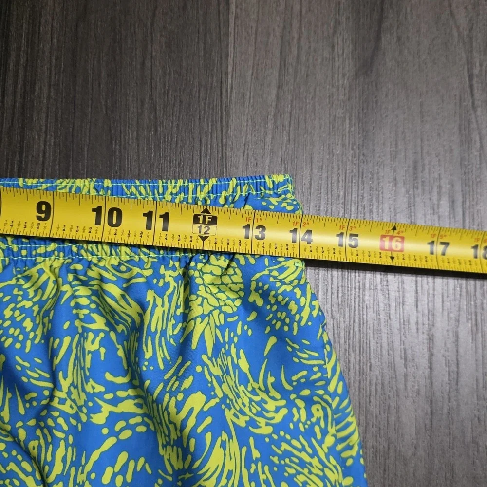Mens Speedo Swim Suit Trunks Shorts Lined Size Small Blue Yellow Pineapple